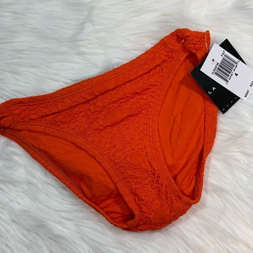 Nwt La Blanca Papaya Textured Bikini Bottom